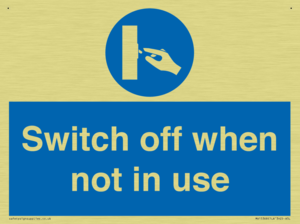 Switch off when not in use